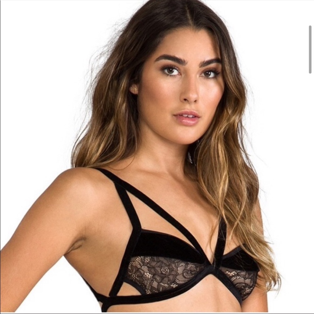 NEW For Love & Lemons Skivvies Long Line Bondage Bra